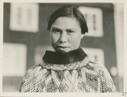 Image of [Biracial] Eskimo [Kalaallit] girl with head collar